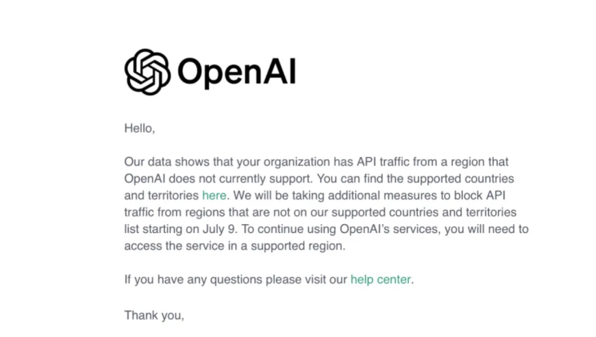 OpenAI对中国AI API 断供不影响，国产大模型更具实力