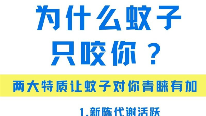 一图带你理解为何蚊子只叮你：科学解析和防范措施