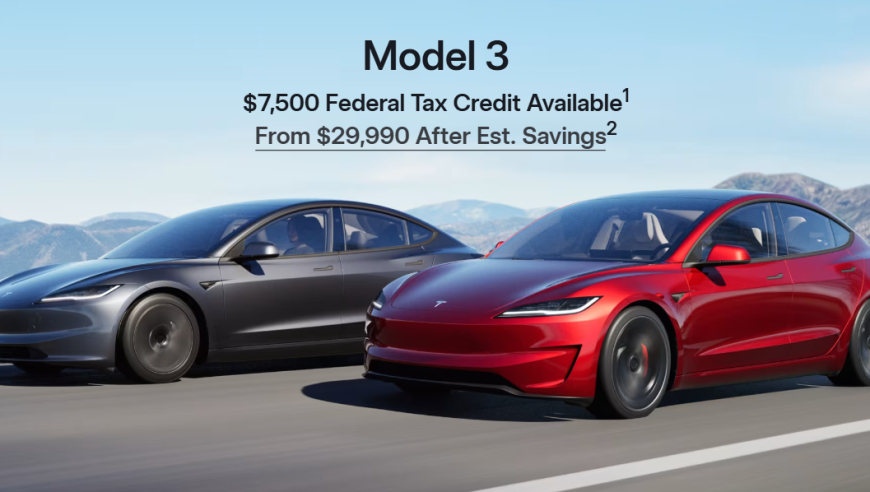 特斯拉Model 3长续航后驱版正式发布，美国售价42490美元