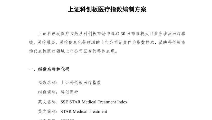 上证科创板医疗指数即将发布，含金量几何：了解上证科创板医疗指数的最新动态