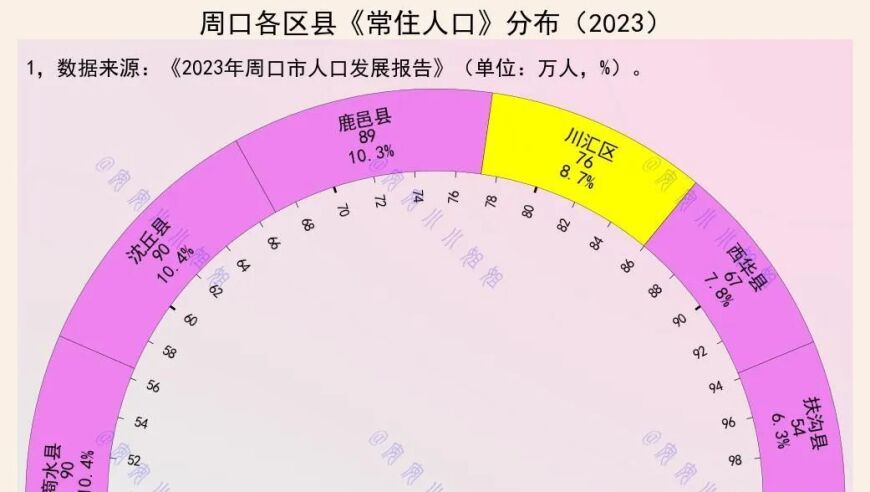 周口市2023年人口分布情况分析与预测