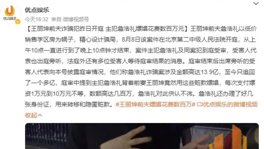 王丽坤前夫詹浩礼：承认共度多个春秋的“巨额婚姻”，揭露贪腐丑闻？