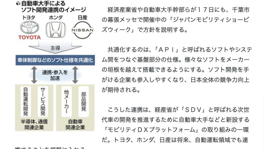 日系三大巨头合作：丰田、本田、日产将共同推进汽车软件技术的创新与发展