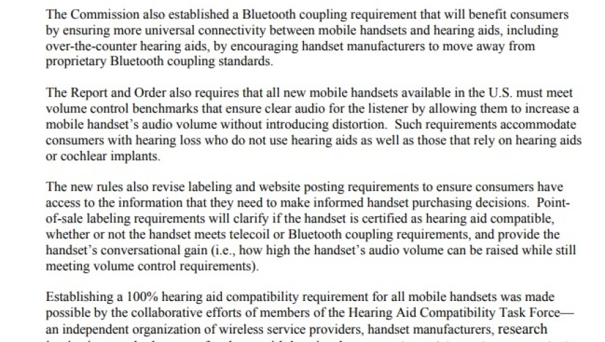 美国联邦通信委员会宣布新规则：强制所有手机支持助听器设备