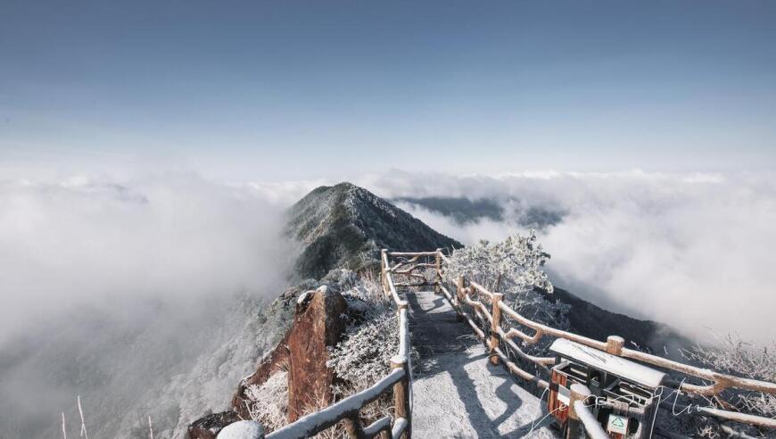 西岭雪山：初冬时节，冰雪覆盖的玉树琼花如诗如画，宁静和谐带给你无尽诗意的体验