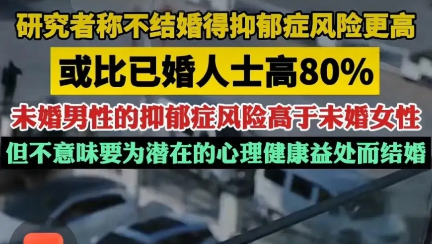 恋爱期间的心理压力与不结婚人群的抑郁症发病率：一项分析