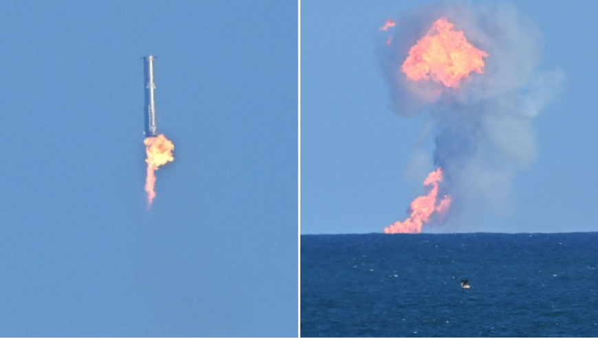 SpaceX星舰第六次试飞，助推火箭爆炸，太空船完成关键验证