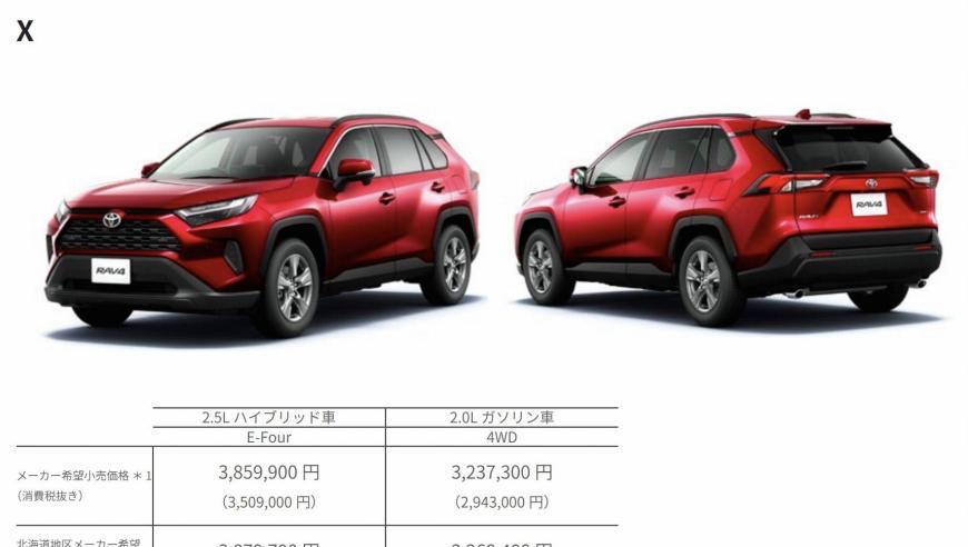 2025款丰田RAV4预售：全系四驱，指导价降至15.5万！

未来旗舰？2025款丰田RAV4预计定价曝光，全系四驱仅售15.5万！