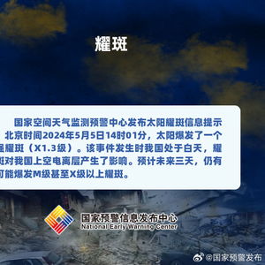 国家空间天气监测预警中心发布：针对耀斑黄色预警的最新关注与应对措施