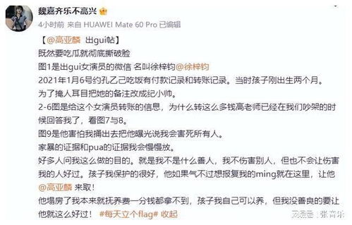 徐梓钧拒绝交往，晒高亚麟求爱记录：并非接受转账表示接受恋爱