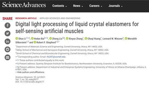 科学家探索新领域：新型液晶弹性体的研发与应用研究