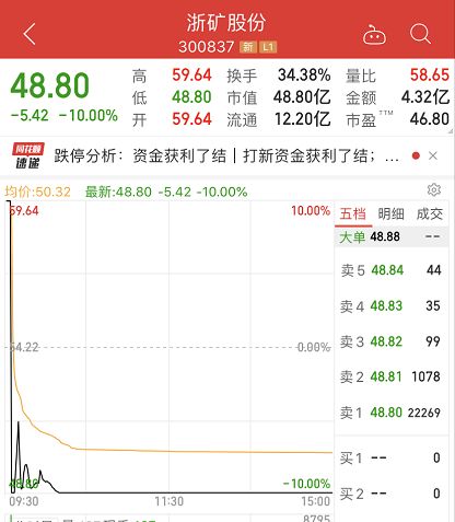 突然跌停！‘六连板’股的疯狂戏剧性走势：瞬间天地板般暴跌>