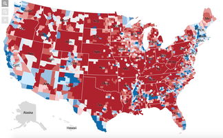 特朗普在地图上宣战：美国地图从绿色变为红色