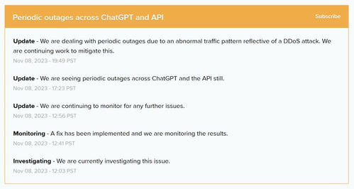 ChatGPT宕机事件：全球数千用户受影响，OpenAI回应

优化后  
震惊全球！ChatGPT宕机事件：影响数千万用户的严重后果，OpenAI发表声明应对。