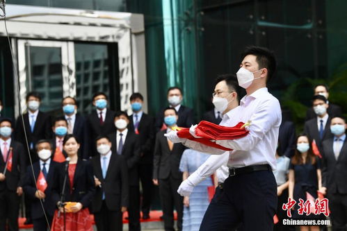 中央驻港机构举行升旗仪式 庆祝香港回归祖国27周年