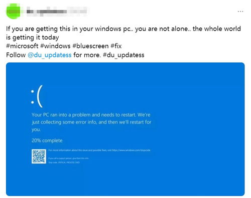 微软蓝屏事件导致巨额经济损失：投资者警告