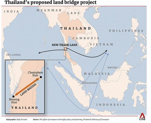 泰国计划通过“陆桥”将马六甲海峡分流至东南亚其他地区，吸引更多中国资本