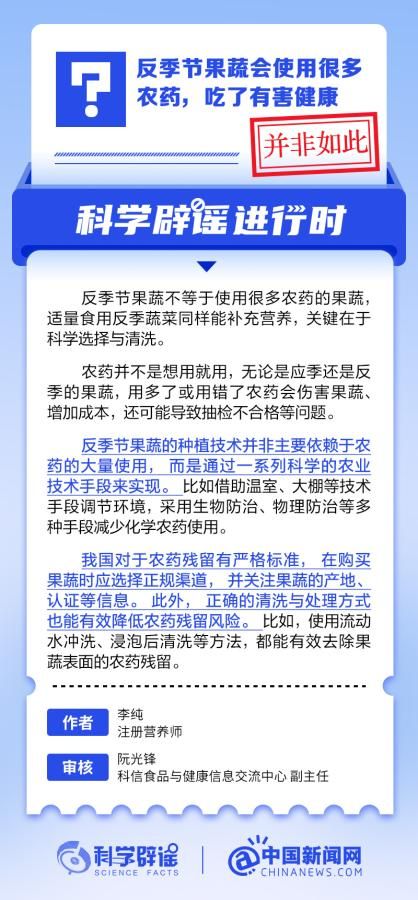 北京网络辟谣宣传月：反季节果蔬是否真的需要大量农药?