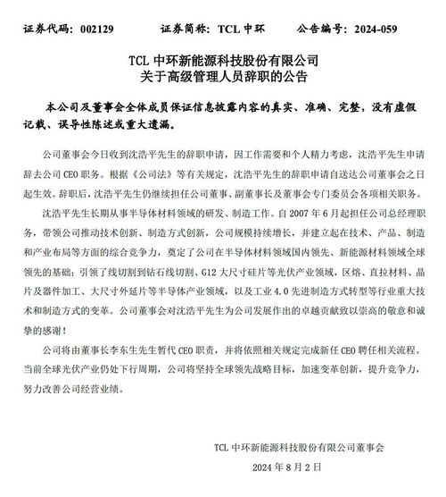 李东生展望，全球光伏新能源与半导体材料业务将在TCL中开辟新的发展空间