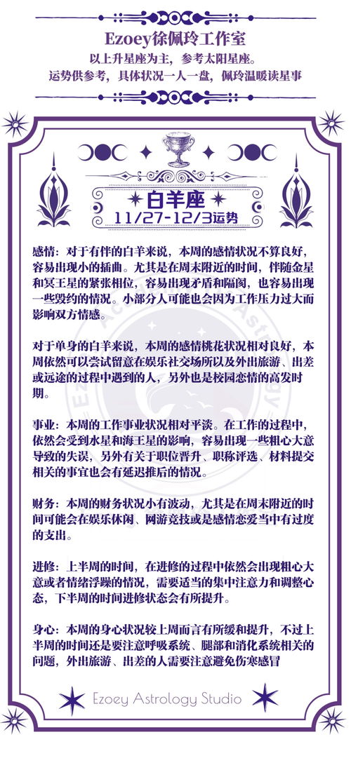 十二星座周运(Ezoey徐佩玲24年星座解析) - 如何解读自己的未来走向